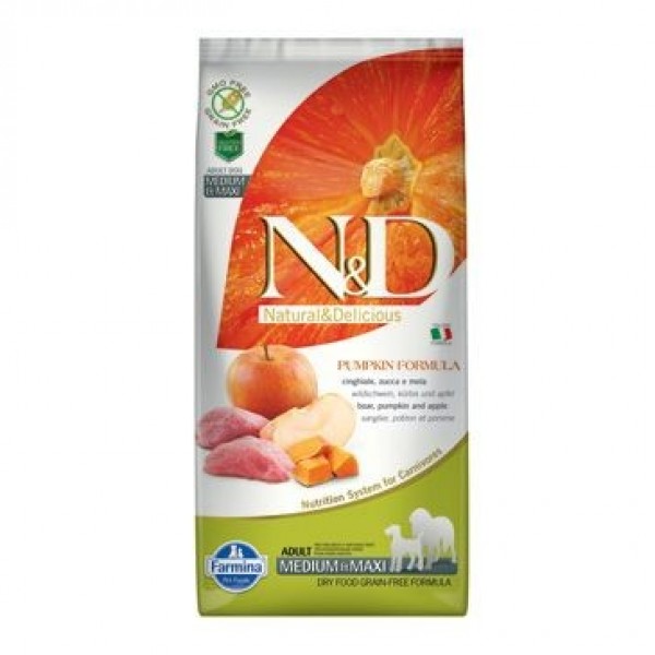 N&D Grain Free Pumpkin Adult M/L Boar & Apple 12 kg