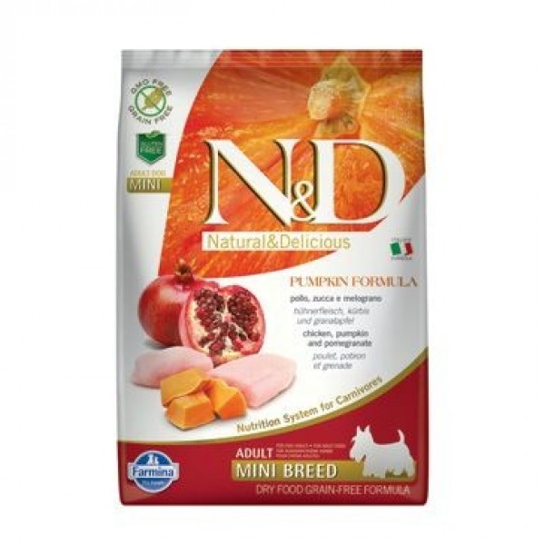 N&D Grain Free Pumpkin Adult Mini Chicken & Pomegranate 7 kg