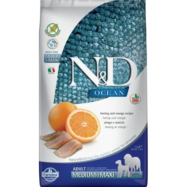 N&D Ocean Adult M/L Herring & Orange 2