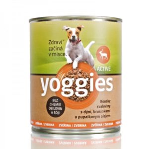 Yoggies Active zvěřinová konzerva s dýní a pupálkovým olejem 400 g