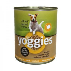 Yoggies krůtí konzerva s batáty a bodlákovým olejem 800 g