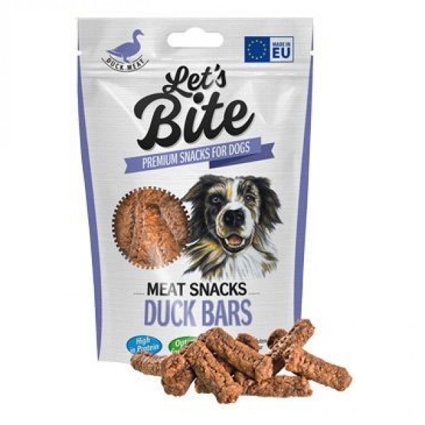Brit Let's Bite Meat Snacks Duck Bars 80 g