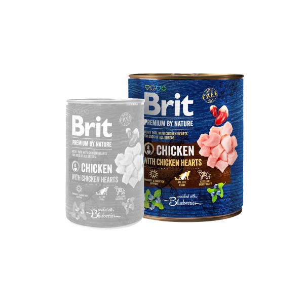 Brit Premium by Nature konz. Chicken & Hearts 800 g