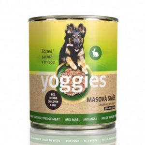 Yoggies konzerva s masovou směsí (kuře