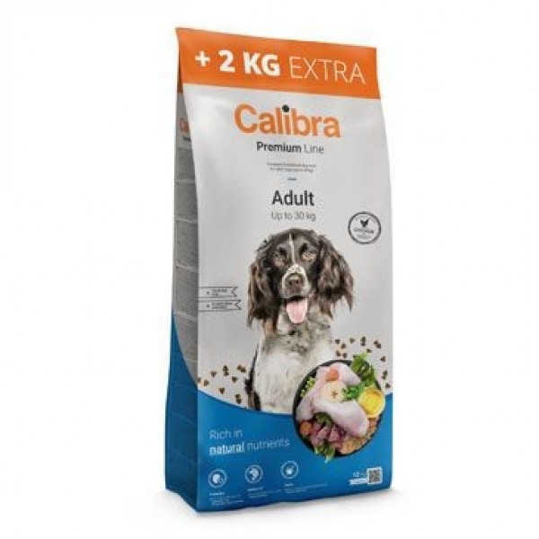 Calibra Premium Line Adult 12 kg + 2 kg zdarma
