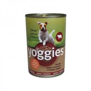 Yoggies hovězí konzerva s karotkou a lněným olejem 400 g