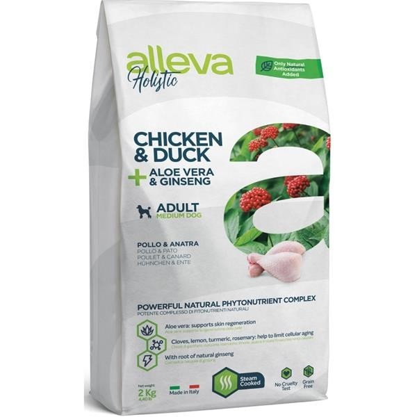 Alleva Holistic Dry Adult Chicken&Duck Medium 2 kg