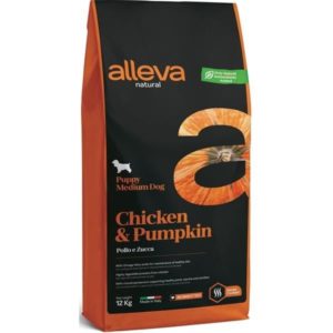 Alleva Natural Dry Puppy Chicken&Pumpkin Medium 12 kg