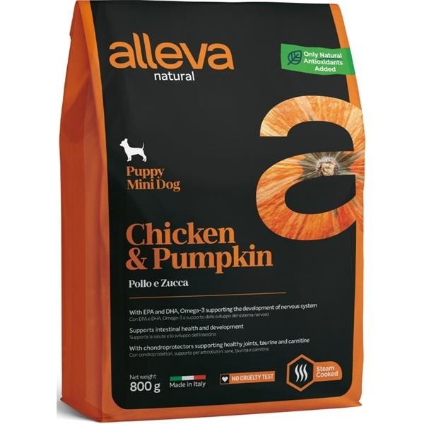 Alleva Natural Dry Puppy Chicken&Pumpkin Mini 800 g
