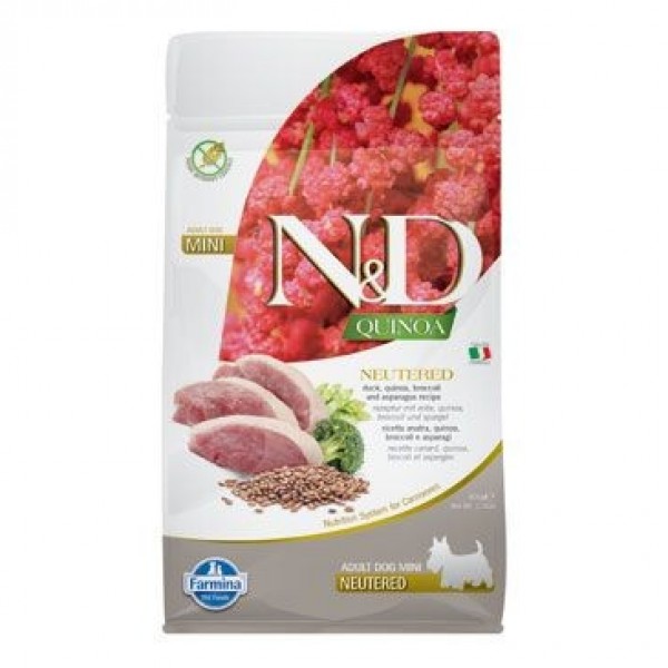 N&D Quinoa Neutered Duck&Broccoli&Asparagus Mini 800 g
