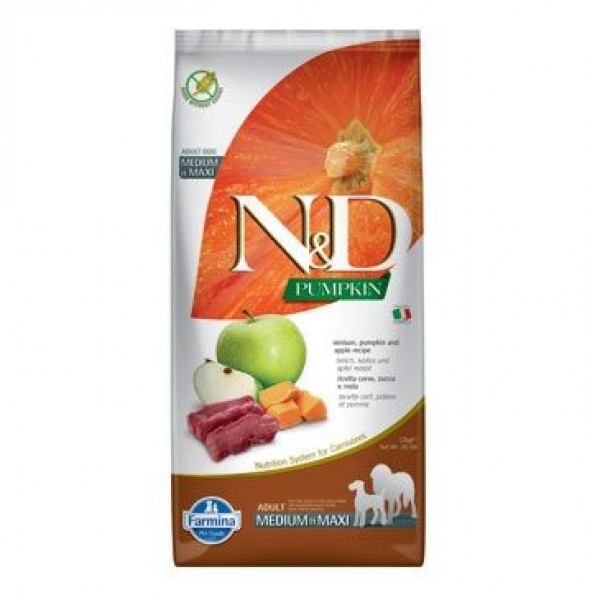 N&D Pumpkin Adult M/L Venison & Apple 12 kg