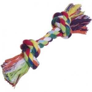 Barevné bavlněné lano se dvěma uzly 50 g
