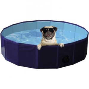 Bazén pro psa skládací modrý L 160x30 cm