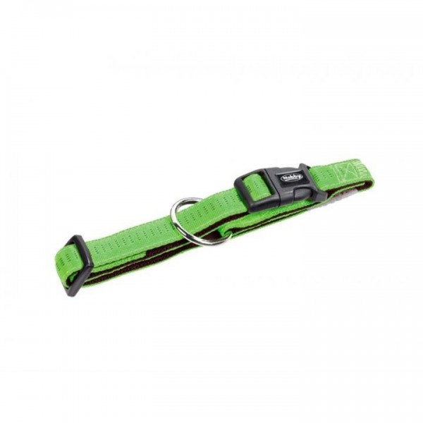 Obojek nylon soft Grip 25-35 cm/15 mm zelený
