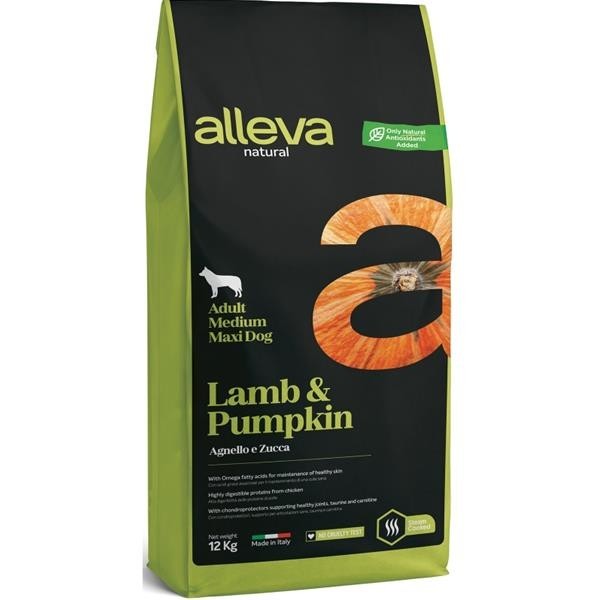 Alleva Natural Dry Adult Lamb&Pumpkin Medium/Maxi 12 kg