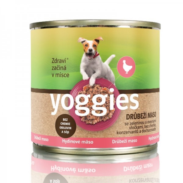 Yoggies drůbeží konzerva s ovesnými vločkami a zeleninou 200 g