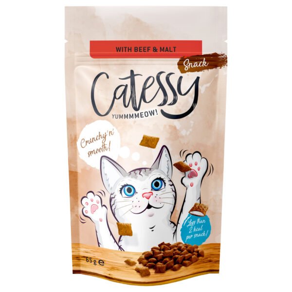 Catessy křupavé taštičky 65 g - s hovězím & sladem