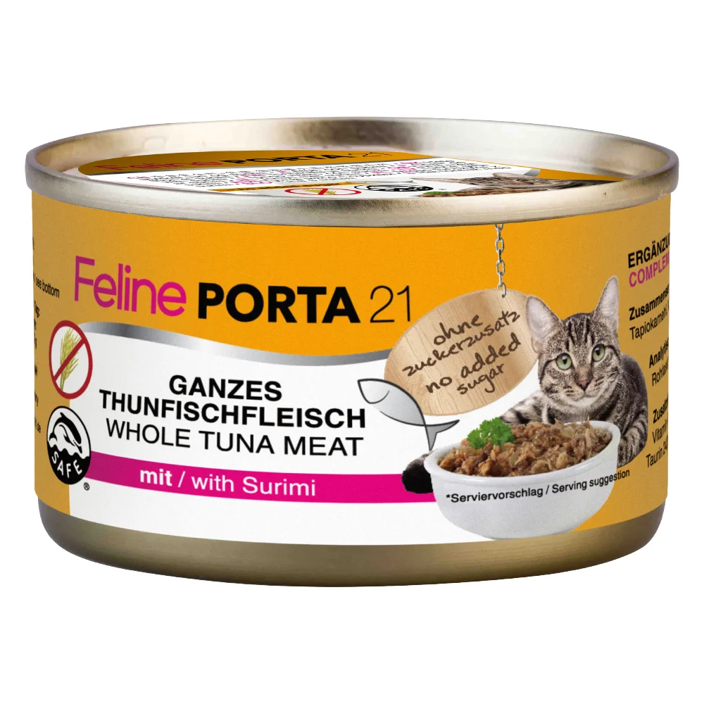 Feline Porta 21 Krmivo pro kočky 6 x 90 g - Tuňák se surimi