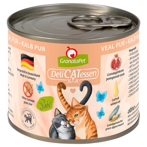 GranataPet DeliCatessen 12 x 200 g - Telecí PUR