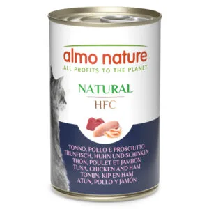Almo Nature HFC 12 x 140 g - Tuňák a kuře se šunkou