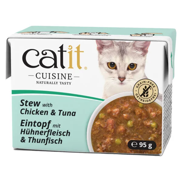 Catit Cuisine Stew 24 x 95 g - výhodné balení - kuře s tuňákem