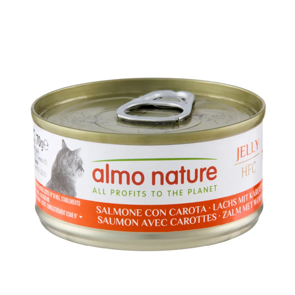 Almo Nature HFC Natural 24 x 70 g výhodné balení - HFC losos s mrkví v želé