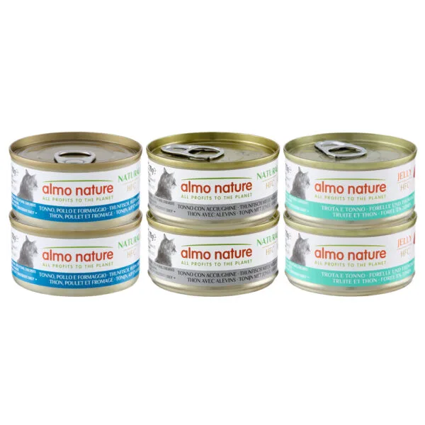 Almo Nature HFC Natural 24 x 70 g výhodné balení - Mix tuňák 3 druhy
