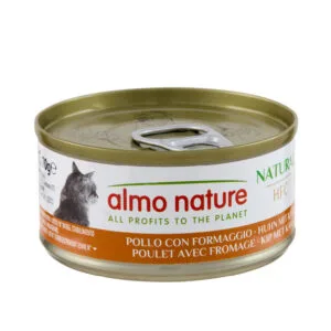 Almo Nature HFC Natural 24 x 70 g výhodné balení - kuře a sýr