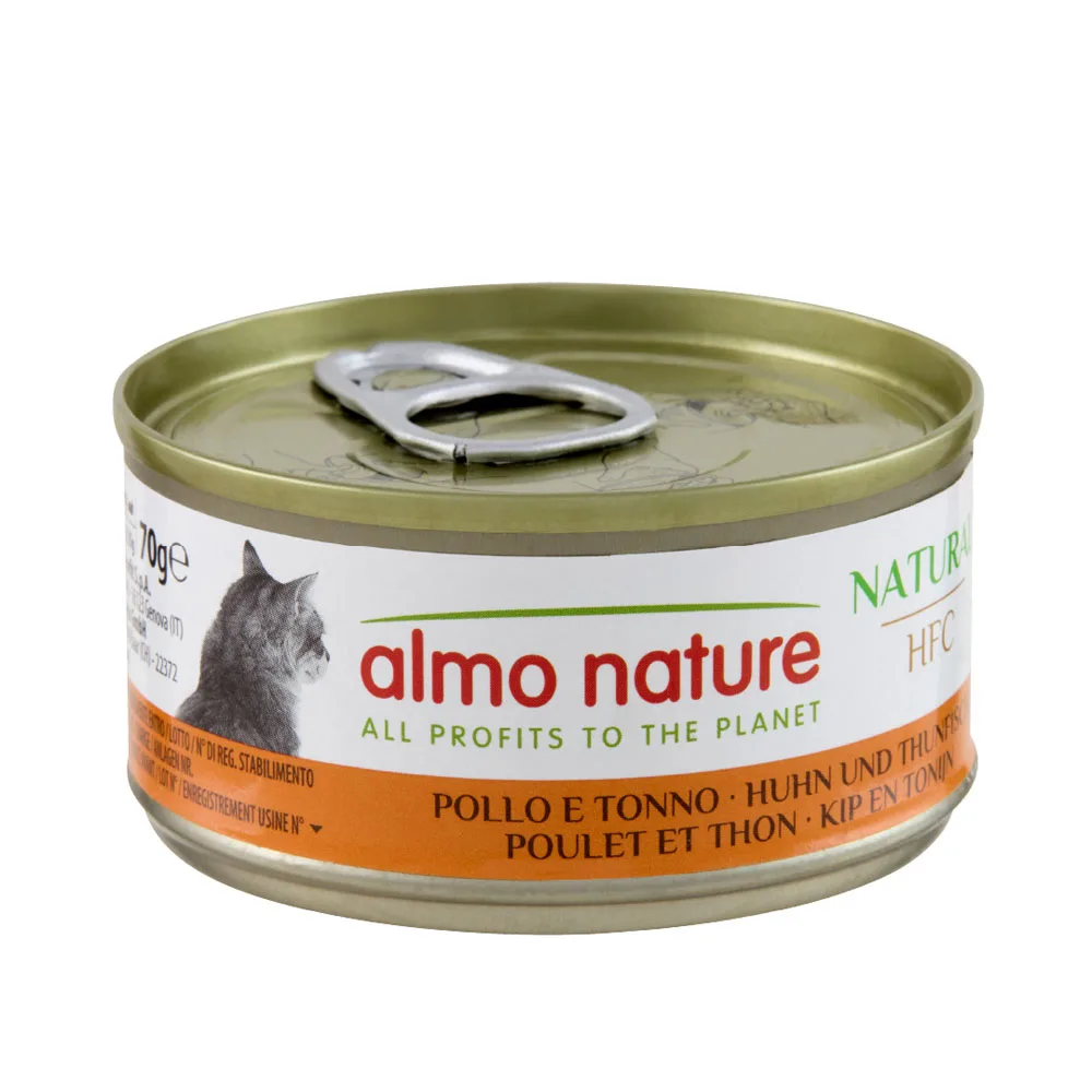 Almo Nature HFC Natural 24 x 70 g výhodné balení - kuře a tuňák