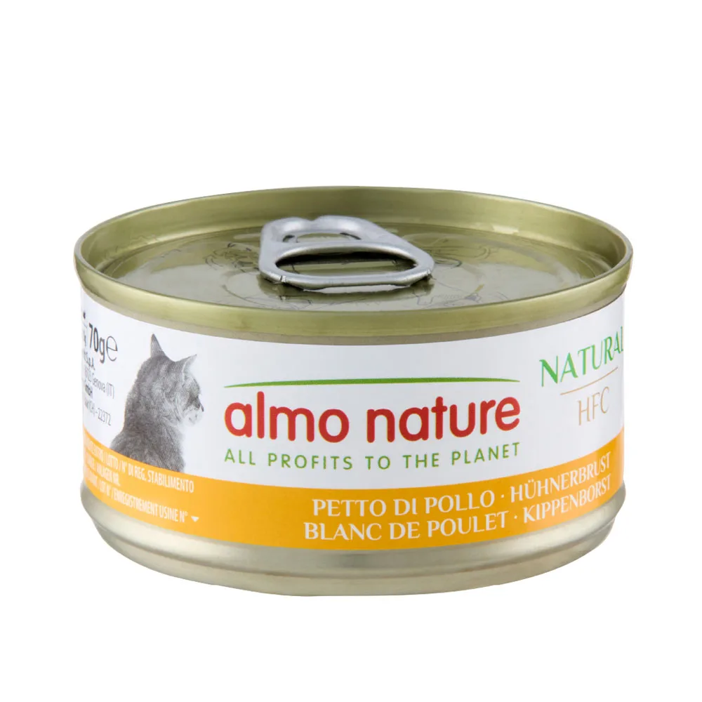 Almo Nature HFC Natural 24 x 70 g výhodné balení - kuřecí prsa