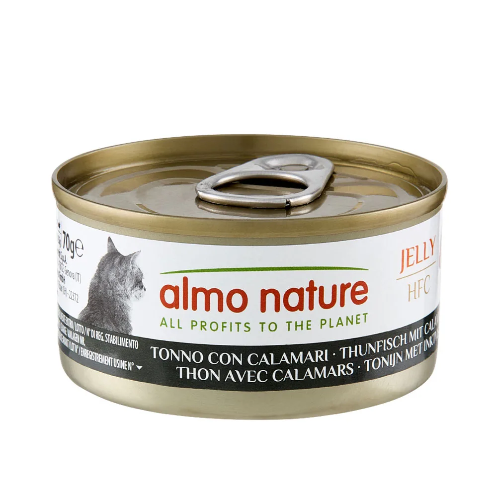 Almo Nature HFC Natural 24 x 70 g výhodné balení - tuňák s kalamáry v želé