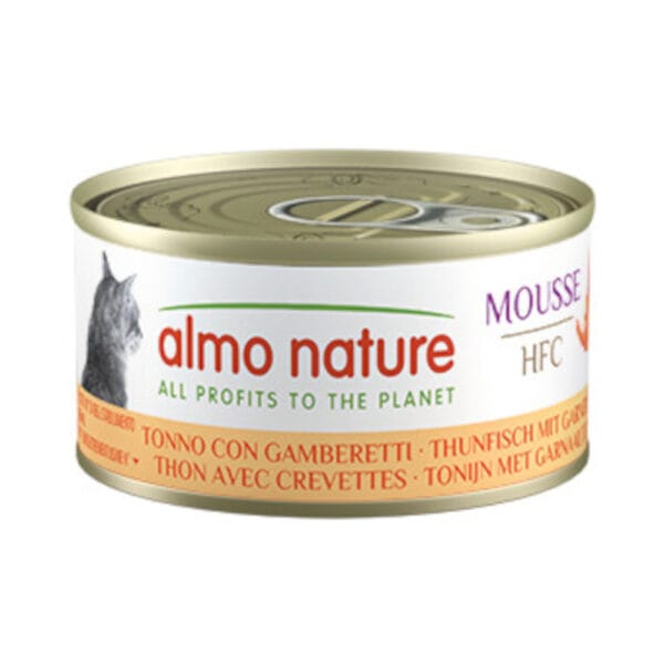 Almo Nature HFC Cat Mousse 24 x 70 g - výhodné balení - Tuňák s krevetami
