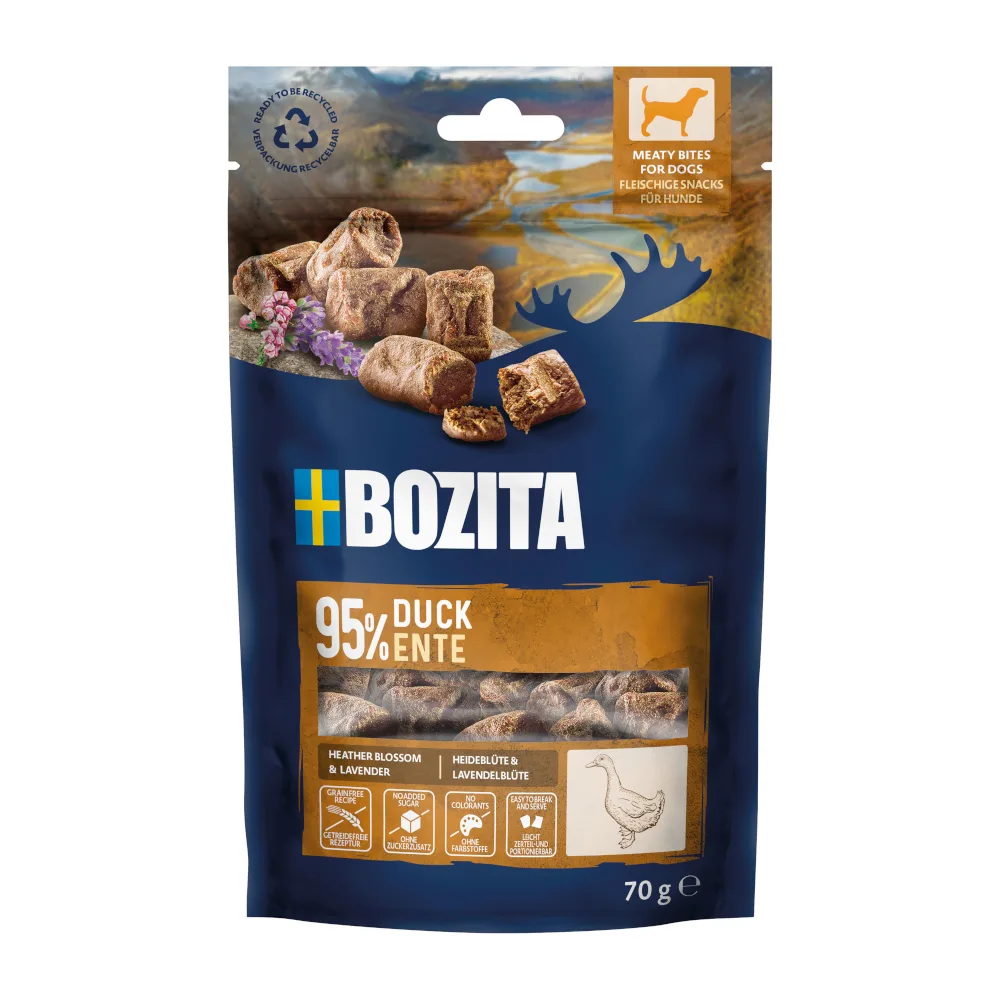 Bozita Meaty Bites - výhdoné balení: s kachnou (2 x 70 g)