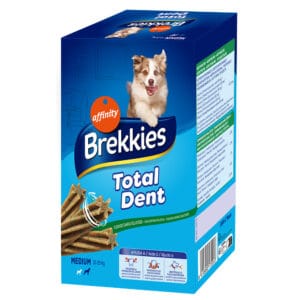 Brekkies Total Dent pro středně velké psy - 4 x 180 g