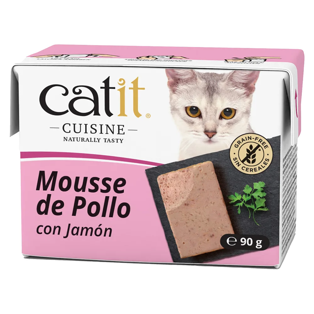 Catit Cuisine Mousse 12 x 90 g - kuře se šunkou