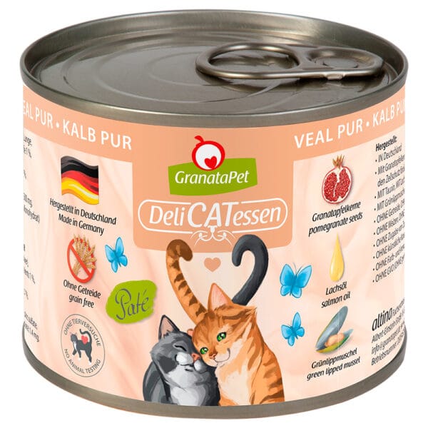 GranataPet DeliCatessen 12 x 200 g - Telecí PUR