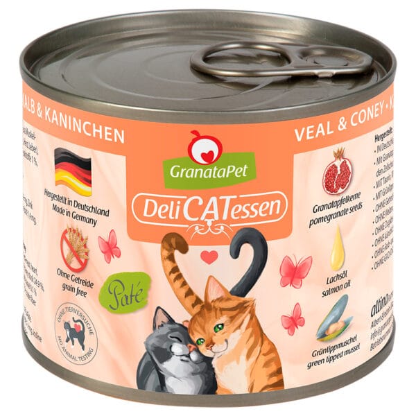 GranataPet DeliCatessen 12 x 200 g - Telecí & králík