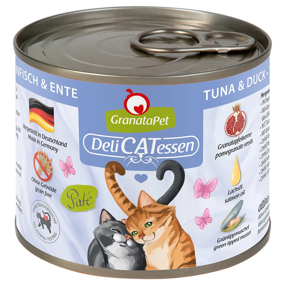 GranataPet DeliCatessen 12 x 200 g - Tuňák & kachna