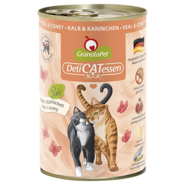 GranataPet DeliCatessen 12 x 400 g - Telecí & králík
