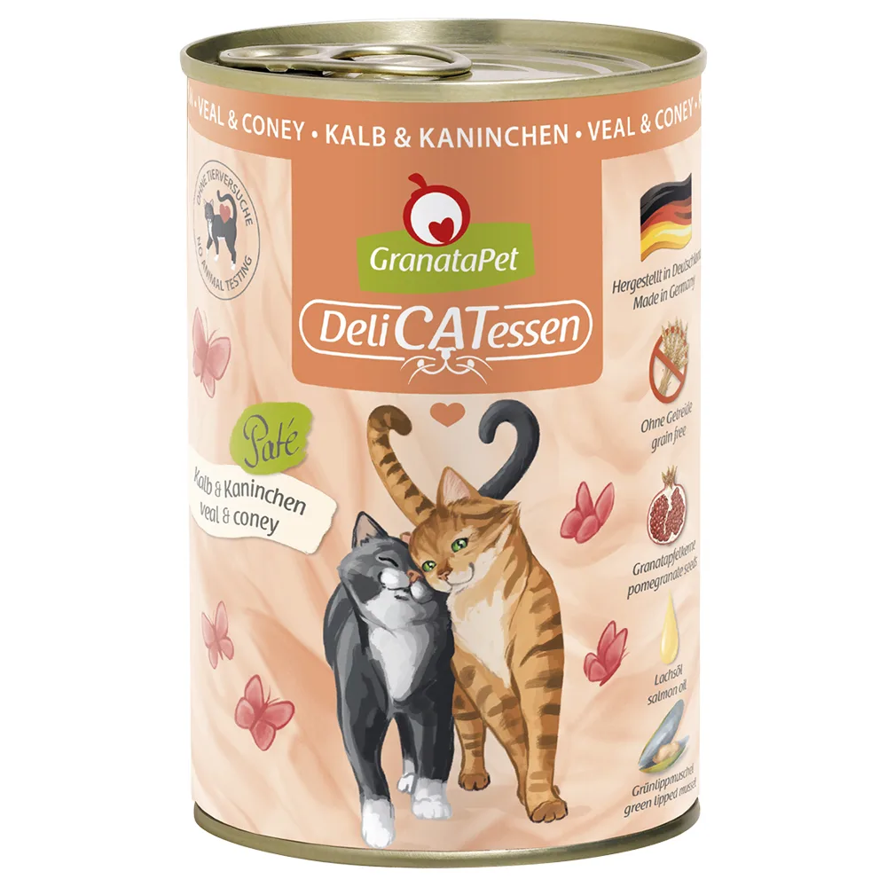 GranataPet DeliCatessen 12 x 400 g - Telecí & králík