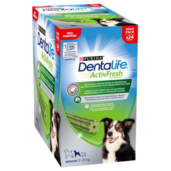 PURINA Dentalife Active Fresh Daily Dental Care Snacks pro střední psy - 48 kusů