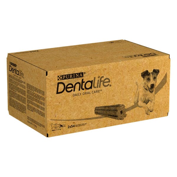 PURINA Dentalife pamlsky pro každodenní péči o zuby pro malé psy (7-12 kg) - 108 tyčinek  (36 x 49 g)