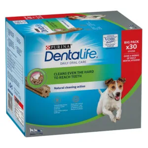 PURINA Dentalife pamlsky pro každodenní péči o zuby pro malé psy (7-12 kg) - 30 tyčinek (10 x 49 g)