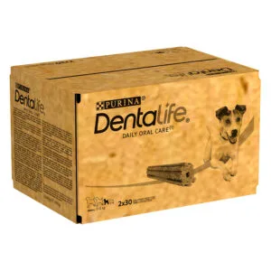 PURINA Dentalife pamlsky pro každodenní péči o zuby pro malé psy (7-12 kg) - 60 tyčinek (20 x 49 g)