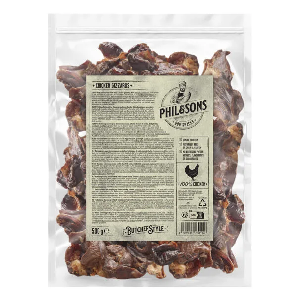Phil & Sons kuřecí žaludky - 5 x 500 g