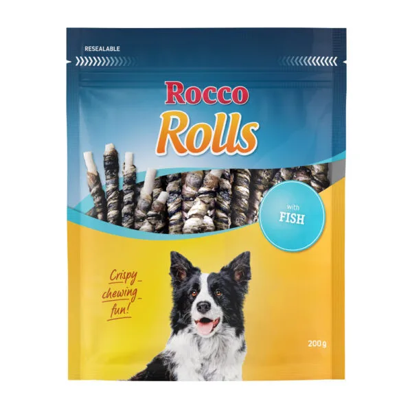 Rocco Rolls žvýkací rolky s rybí kůží - 12 x 200 g