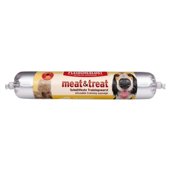 Fleischeslust Meat & trEAT Single Shot salám pro výcvik - Výhodné balení: Sýrová klobása 6 x 80 g