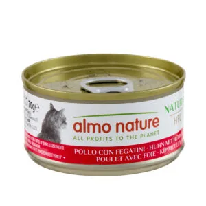 Almo Nature HFC Natural 24 x 70 g výhodné balení - kuřecí s kuřecími játry