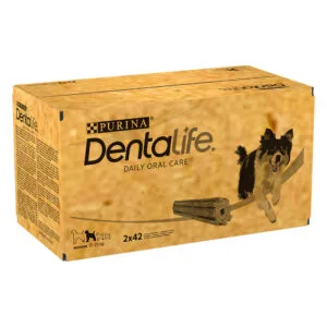 PURINA Dentalife pamlsky pro každodenní péči o zuby pro středně velké psy (12-25 kg) - 2 x 84 tyčinek (56 x 69 g)