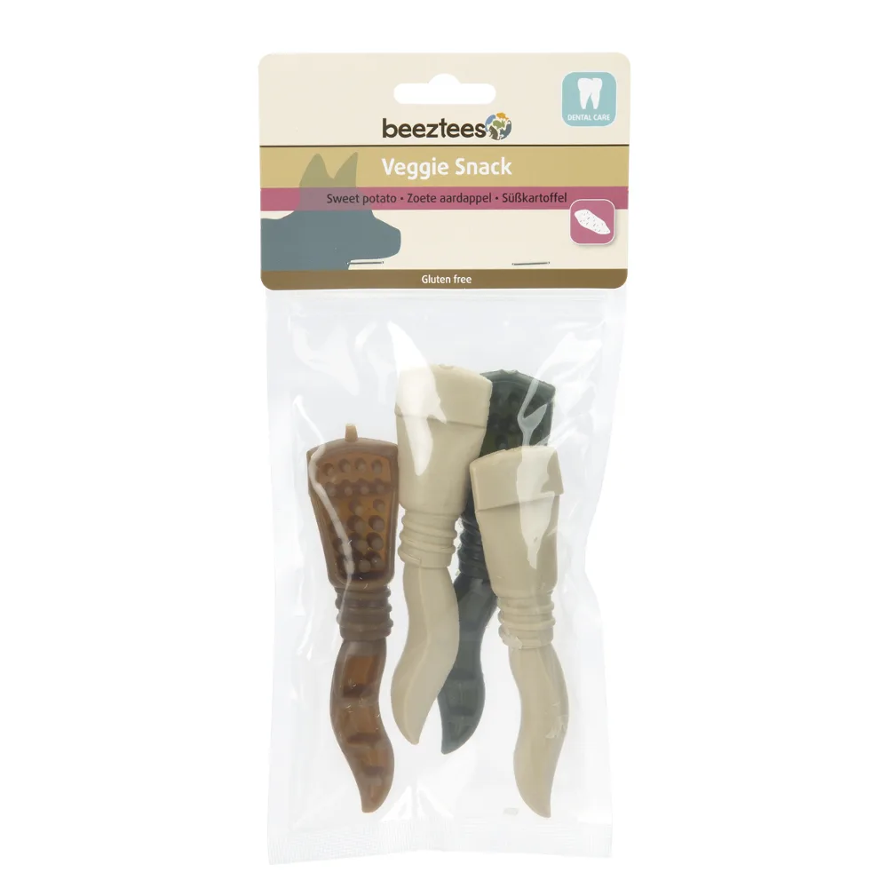 Beeztees Veggie pamlsky pro péči o zuby - 4 kusy à 13 cm
